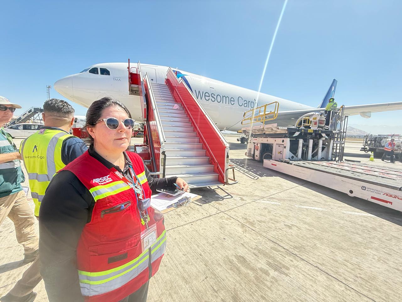 High-Level Airport Security During Awesome Cargo’s Arrival at AMB